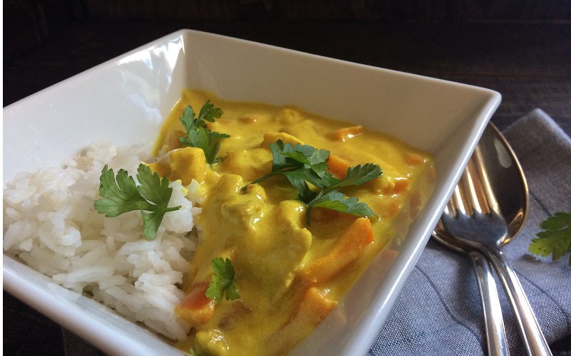 Curry, köstlich mit Papaya